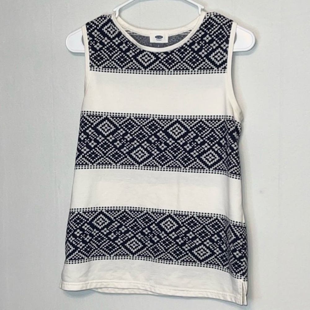 Old Navy Women Blue White Tank Top Blouse Size SP. no issues, great condition.